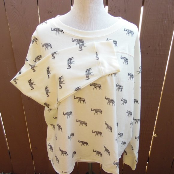 Elephant Crop top sweat shirt - Picture 2 of 6